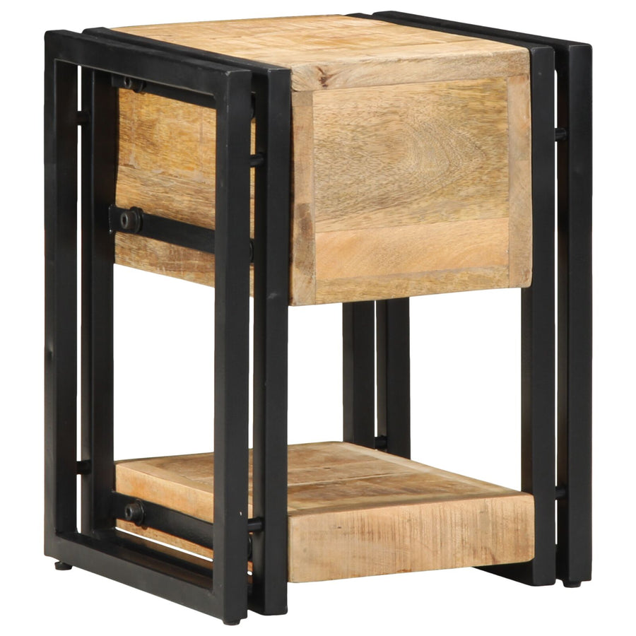 Nachtkast 40X40X40 Cm Massief Mangohout 1 30 x 30 x 40 cm Massief ruw mangohout