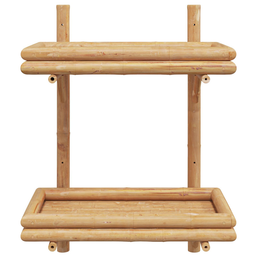 Wandplank 2-Tier 45X26X60 Cm Bamboe 45 cm