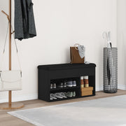 Schoenenbank 80x30x45 cm zwart massief eiken