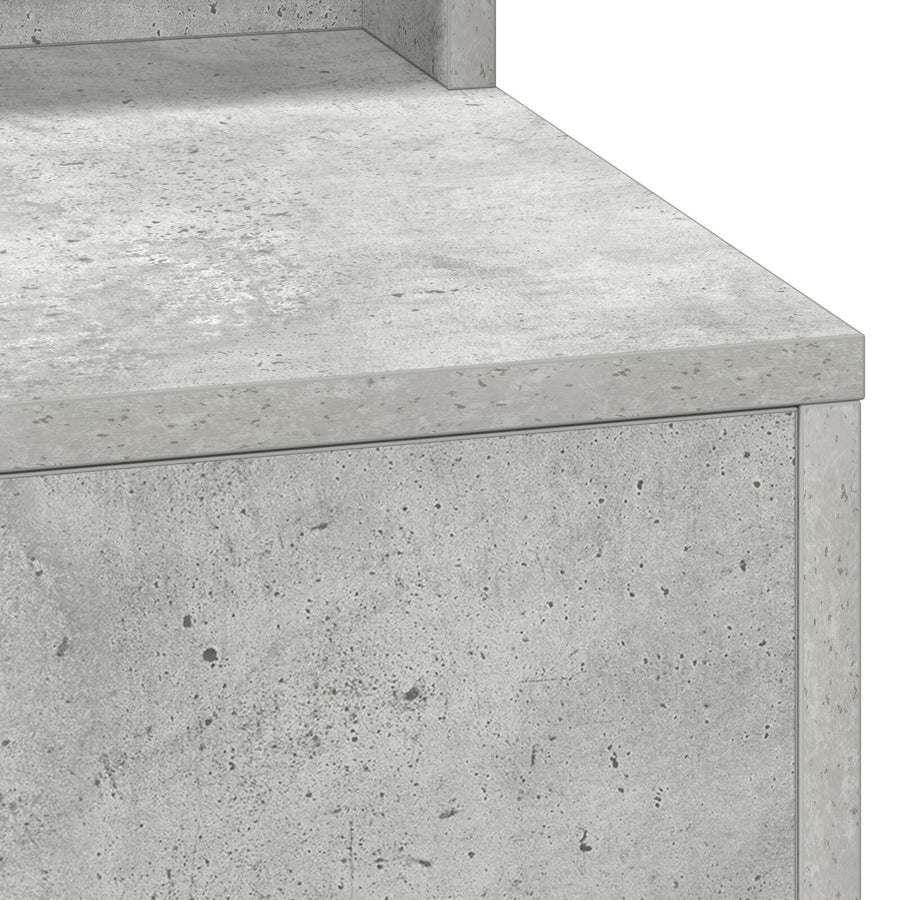 Make-Uptafel Met Led Verlichting 79X41X135 Cm Beton grijs 75.5 x 41 x 135 cm