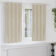 Verduisterende gordijnen crème 140x175 cm fluweel