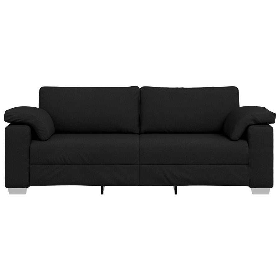 3-Zitsbank Stof Zwart 178 cm