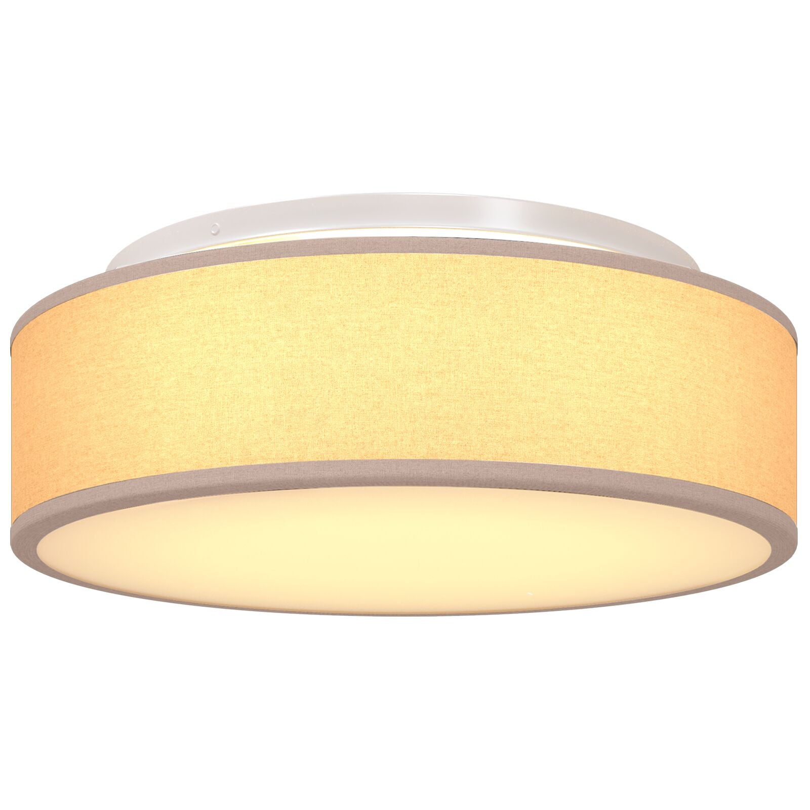 Plafondlampen Inbouw Ø 38 Cm Stoffen E27 Ø38 x 13.5 cm Taupe zonder sterrenlampenkap
