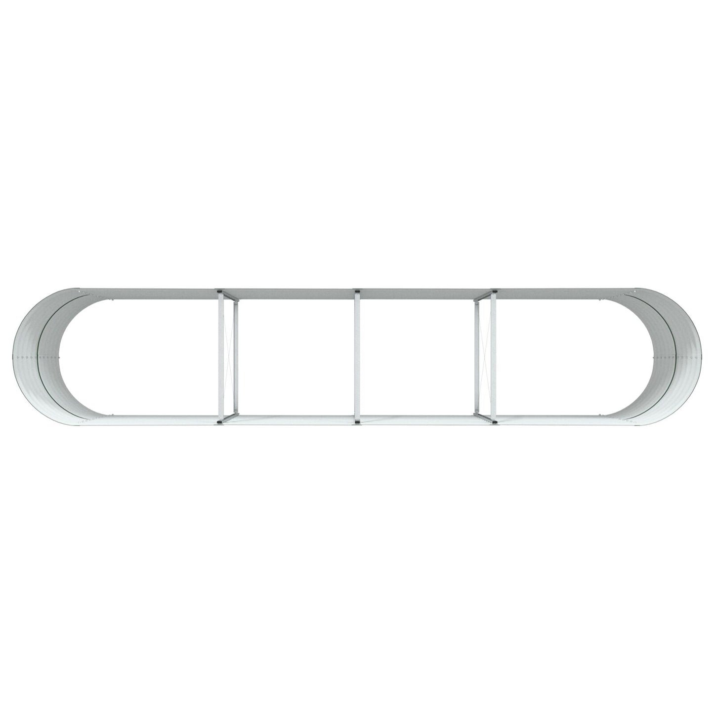 Tuin Verhoogd Bed Gegalvaniseerd Staal 400 x 80 x 81 cm Groen