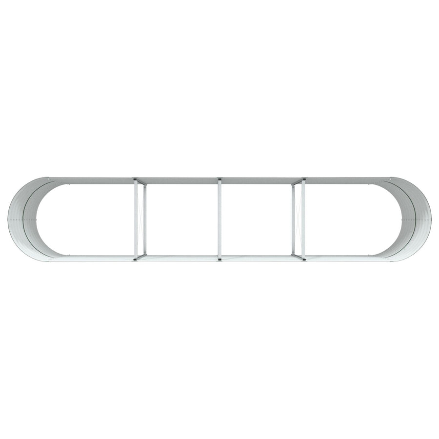 Tuin Verhoogd Bed Gegalvaniseerd Staal 400 x 80 x 81 cm Groen