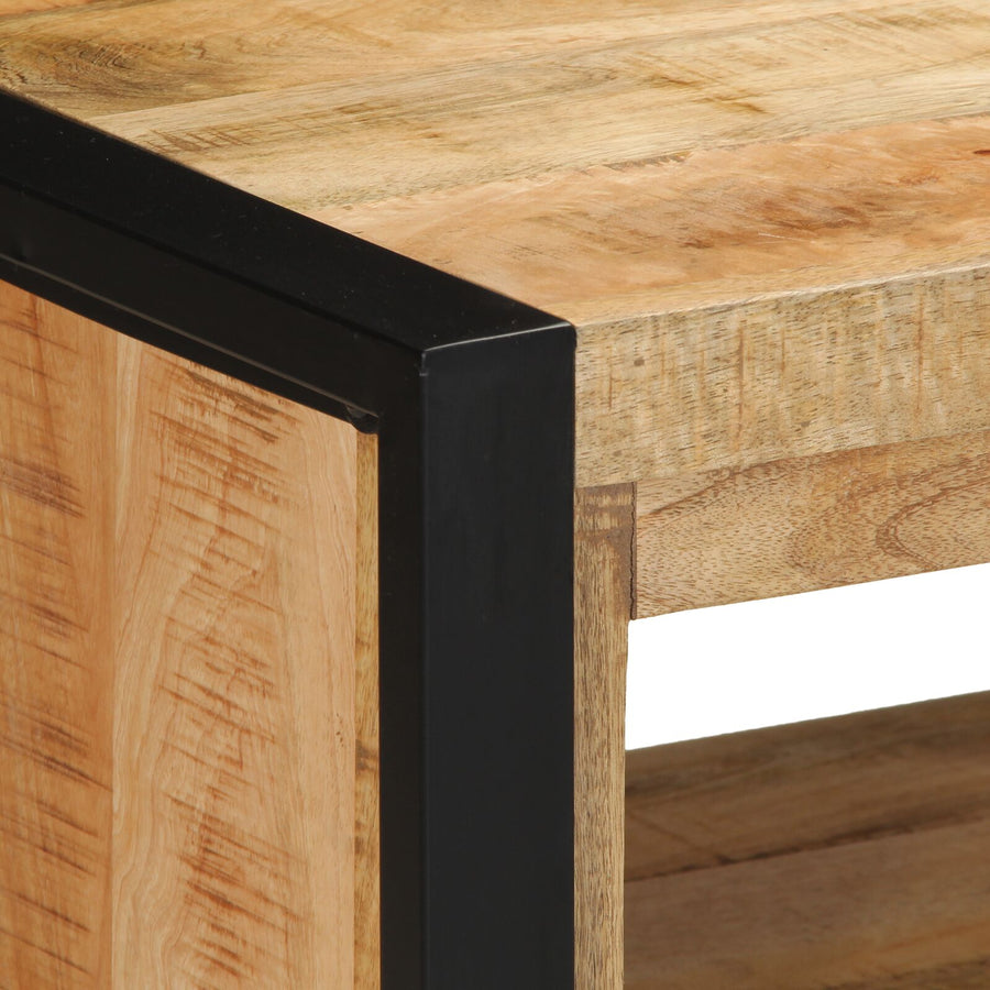 Schoenbank 100X40X50 Cm Massief Hout Ruw Mangohout
