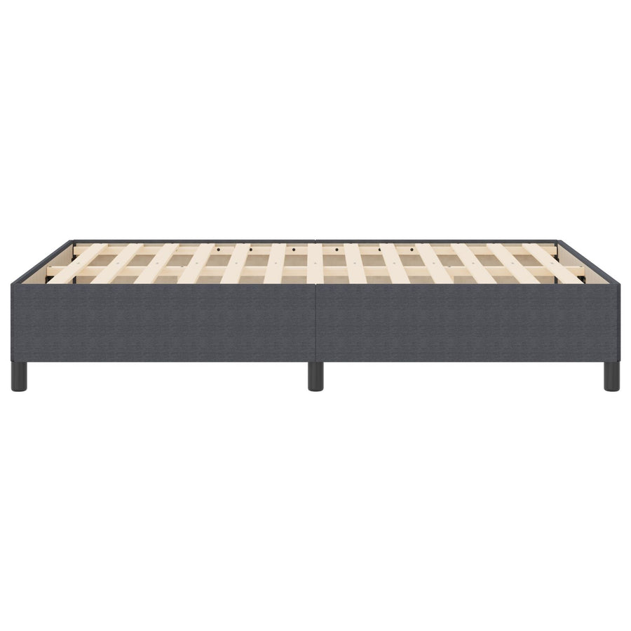 Bed Frame Corduroy Stoffering Donkergrijs 140 x 190 cm