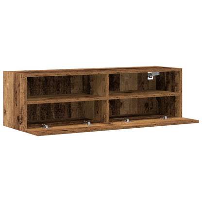 Tv Wandkast Oud Hout Engineered Wood 1 Verweerd hout