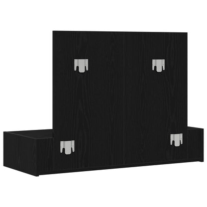 Wandgemonteerde Kaptafel In , 100 x 40 x 70 cm Zwart eiken zonder LED