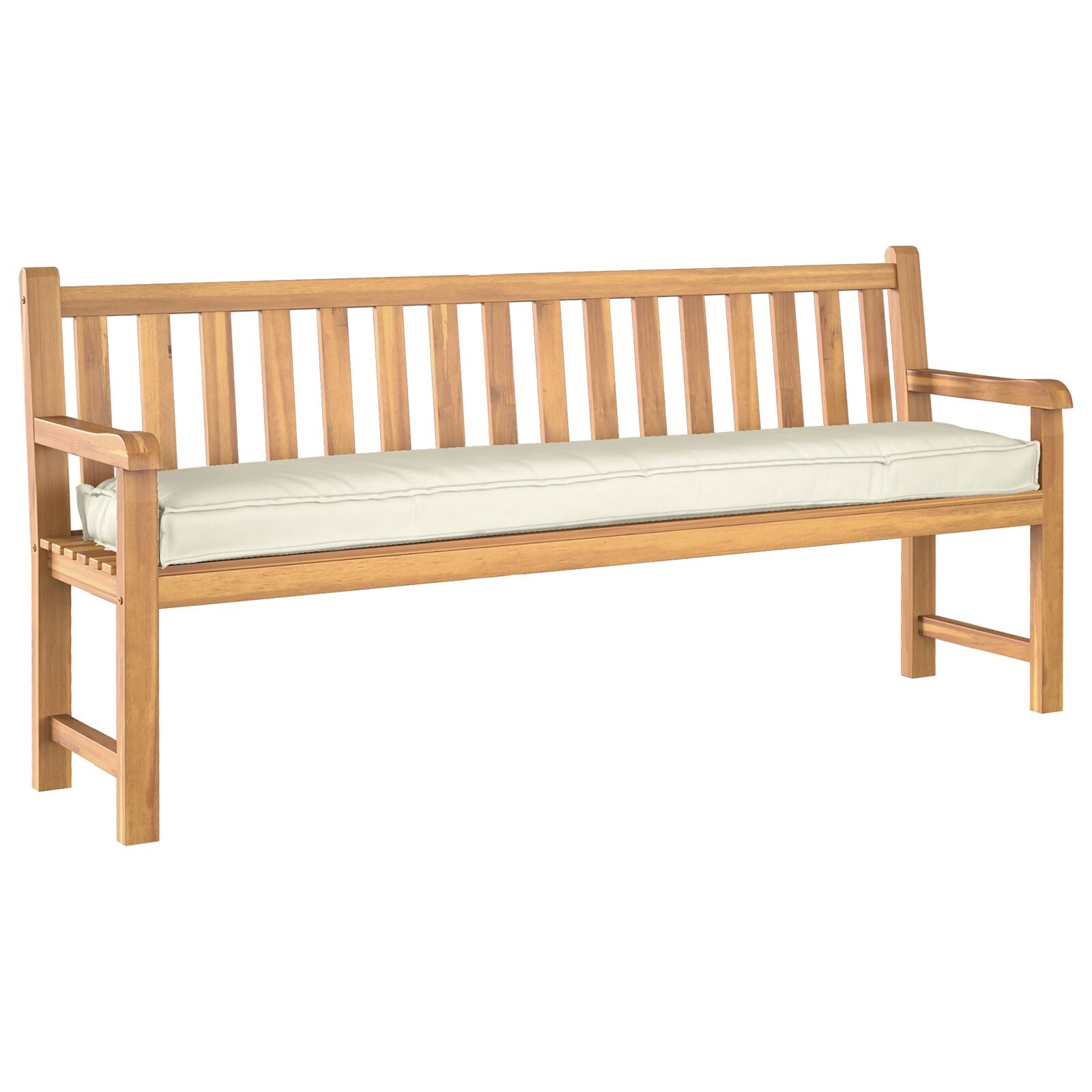 Palletkussens Voor Bank 2 Stuks 200X40X8 Cm Oxford Stof Crème