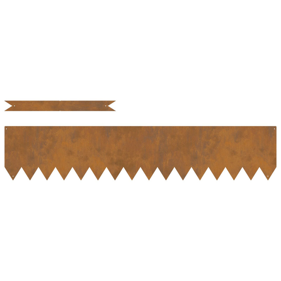 Grasrand 50 Stuks 100X0,5X20 Cm Weerbestendig Staal 100 x 0.5 x 20 cm Verweerd staal