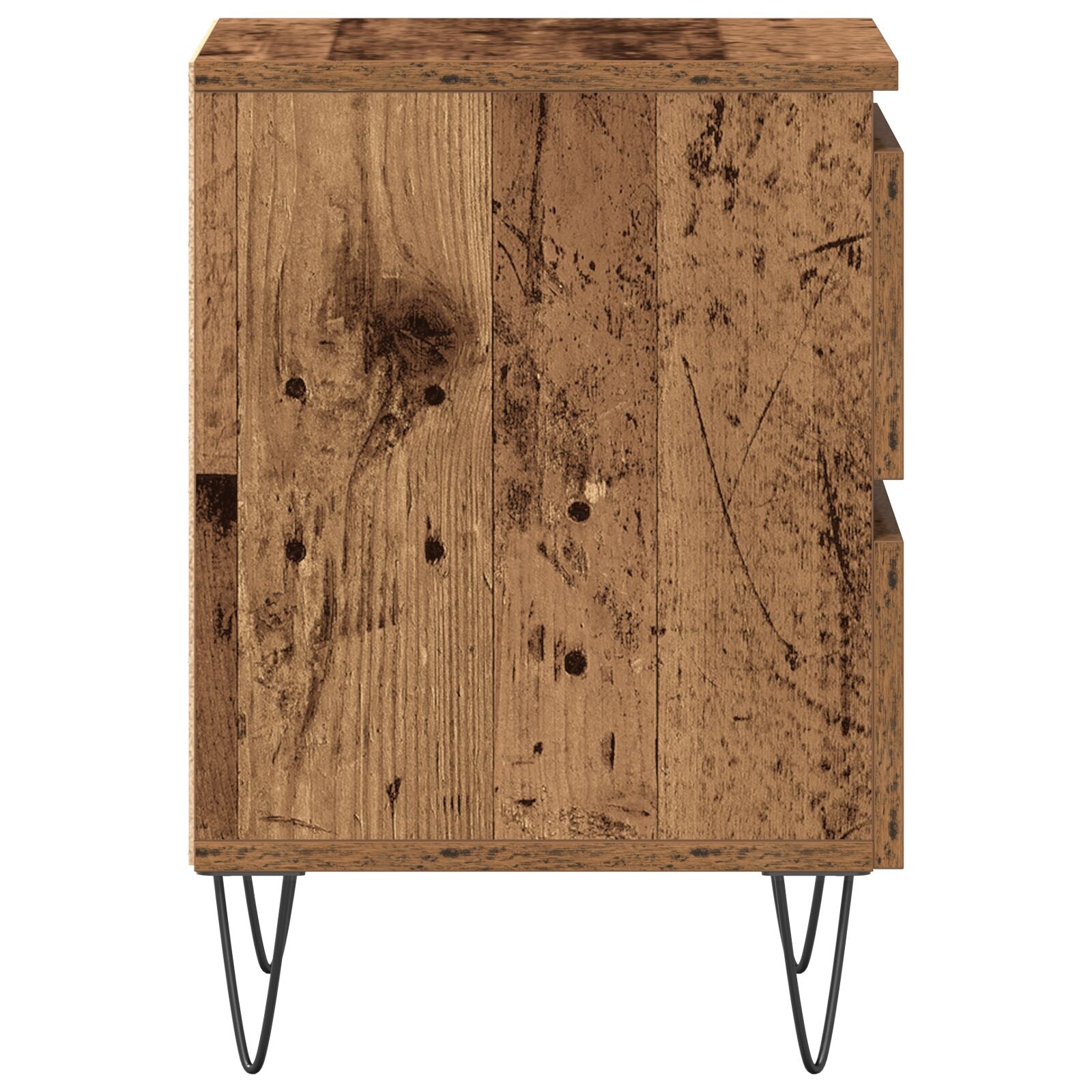 Nachtkastjes 2 Stuks Oud Hout 40X35X50 Cm Engineered Wood