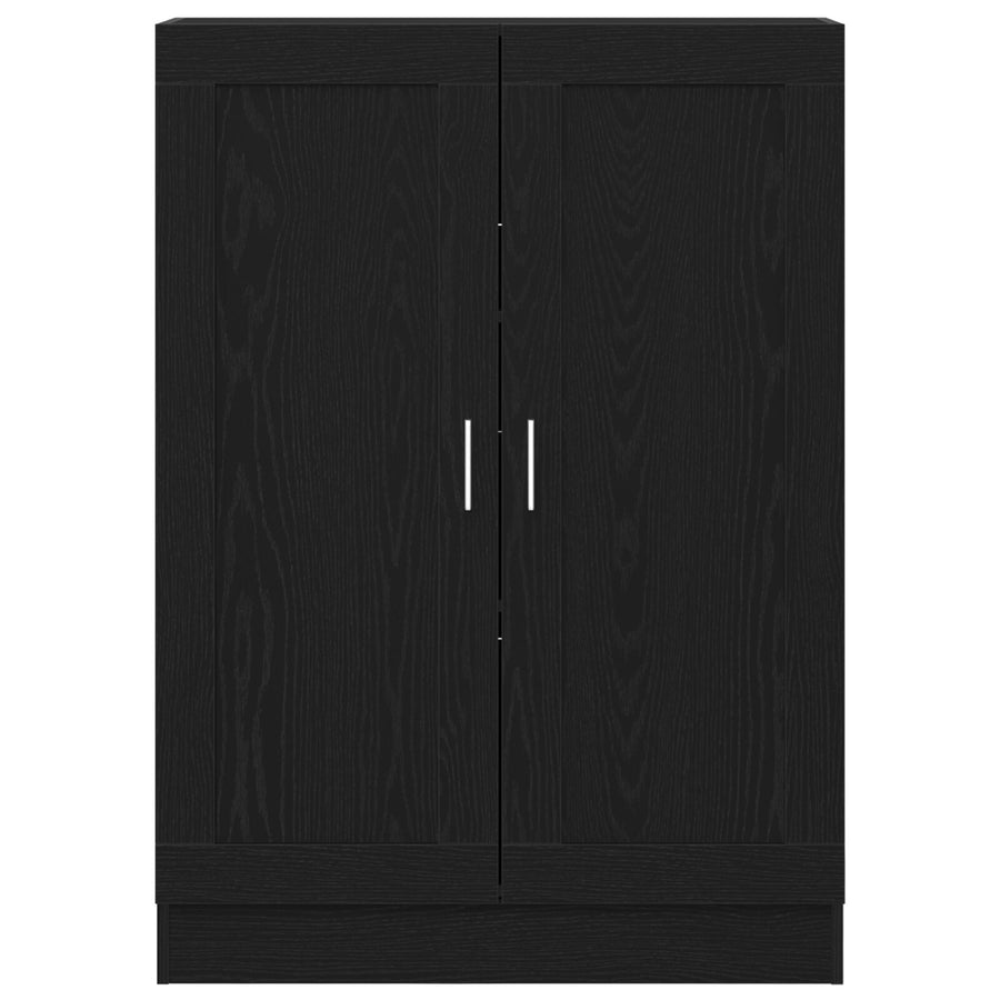 Boekenkast Zwart Eiken 82,5X30,5X115 Cm Gelaagd Hout