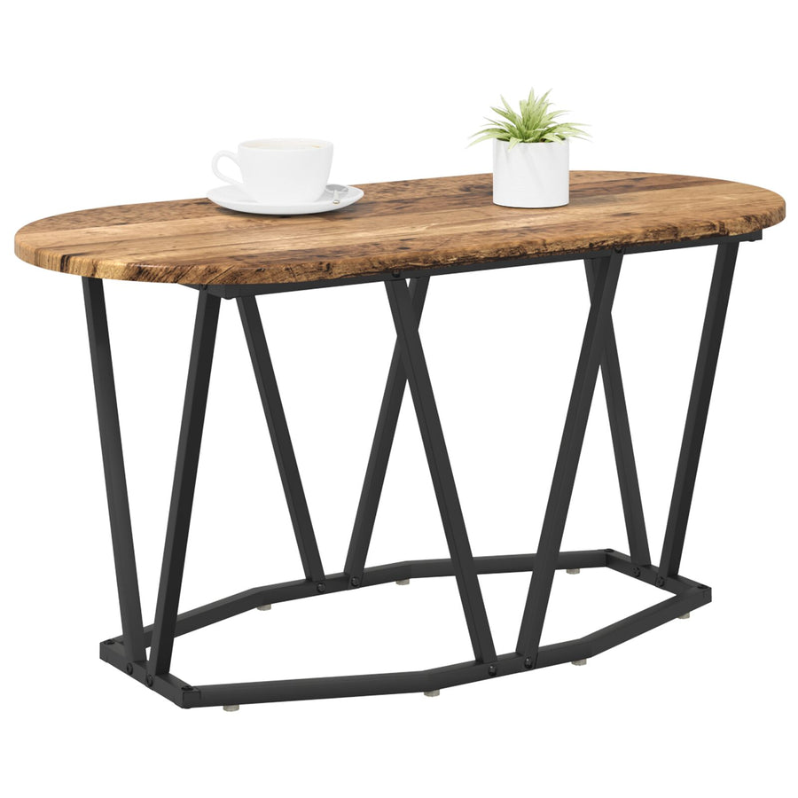 Salontafel Oud Hout 80X40X40,5 Cm Geengineerd Hout En Metaal Oude hout