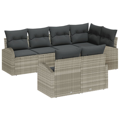 Tuin Sofa Set Set Van 7 Lichtgrijs Rattan Tuin Sofa Set