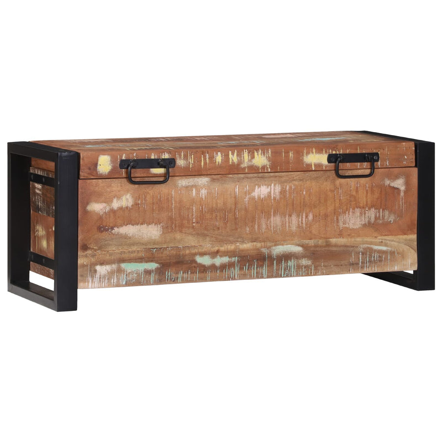 Opbergkisten 80X30X30Cm En Metaal 80 x 30 x 30 cm Massief gerecycled hout