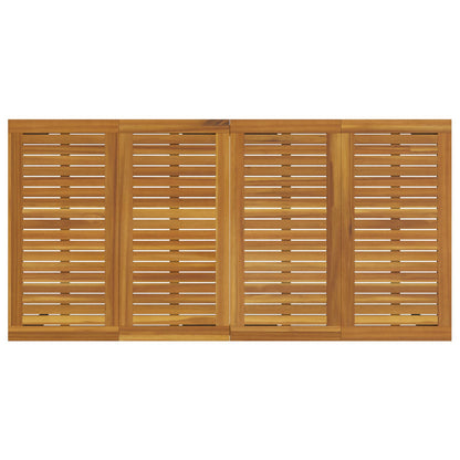 Tuin Tafel Van Massief Acaciahout En Metaal 180 x 90 x 75 cm Natuurlijk en zwart