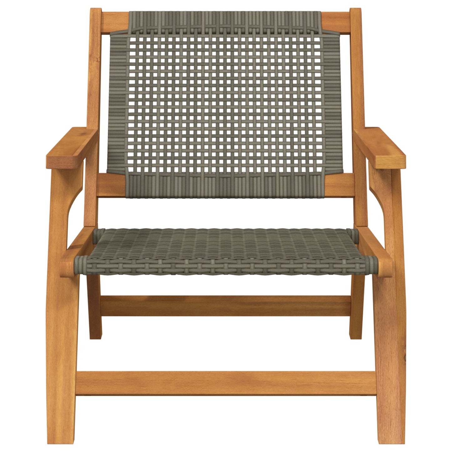 Tuinstoelen 2 Stuks 76X67X73.5 Cm Massief Acacia Grijs 2x stoel