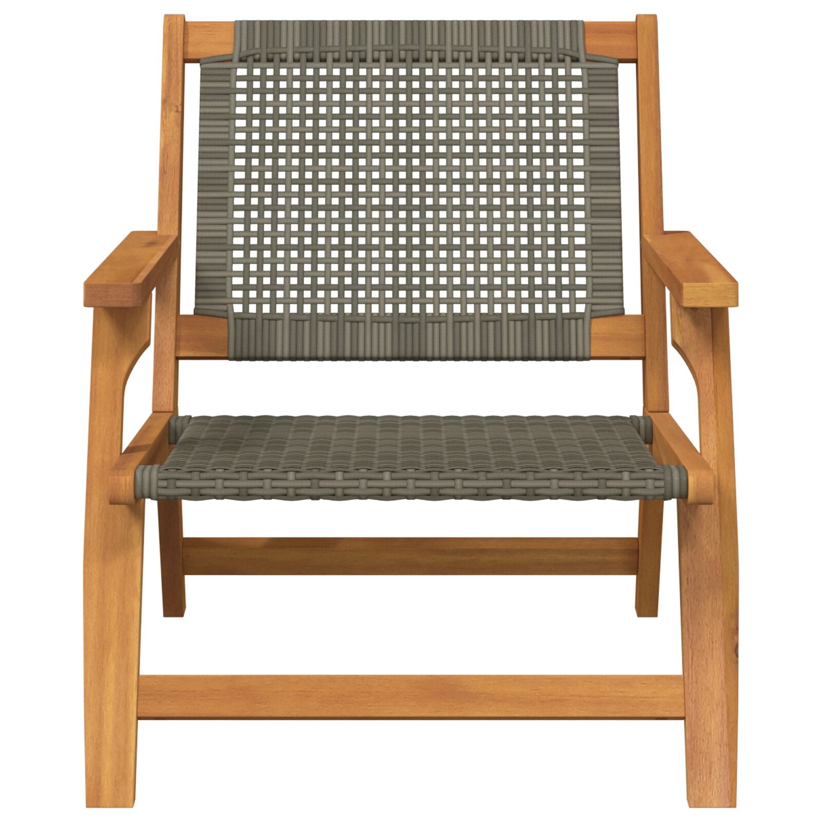 Tuinstoelen 2 Stuks 76X67X73.5 Cm Massief Acacia Grijs 2x stoel