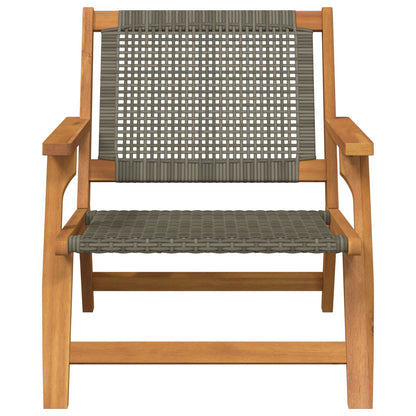 Tuinstoelen 2 Stuks 76X67X73.5 Cm Massief Acacia Grijs 2x stoel