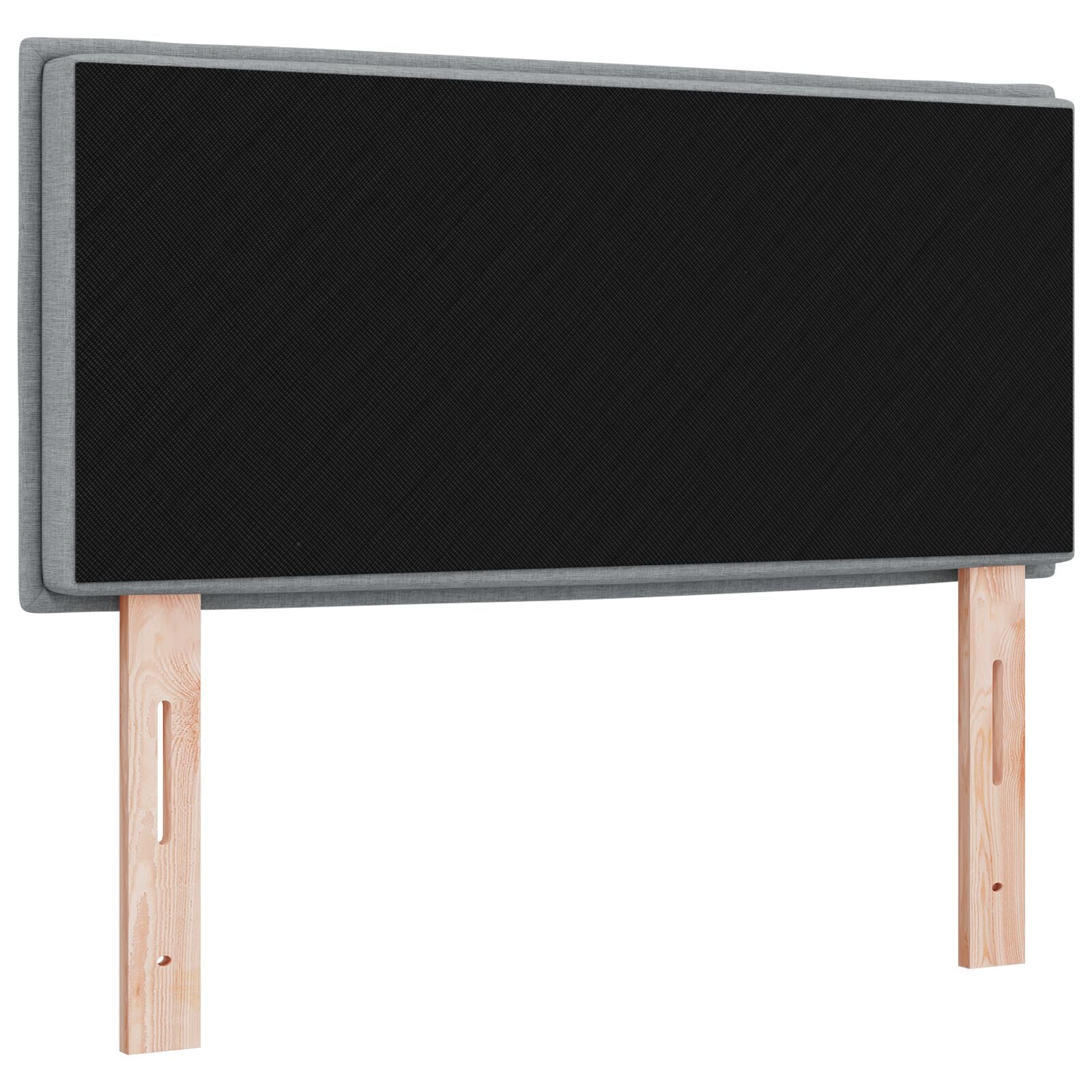 Hoofdbord Lijnen Ontwerp Stof Lichtgrijs 90 cm Laag hoofdbord