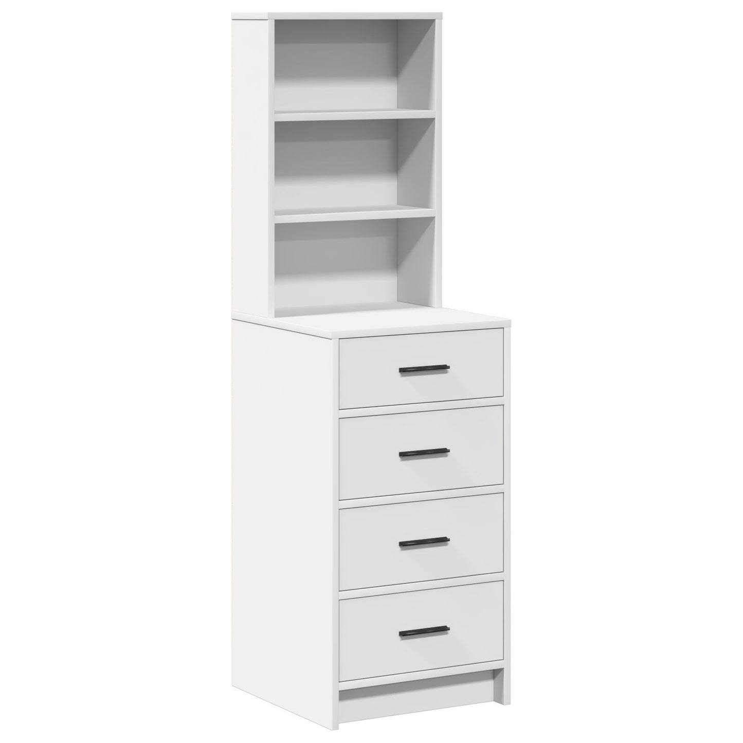 Highboard 40X41X135 Cm Bewerkt Hout Wit