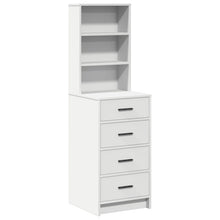 Highboard 40X41X135 Cm Bewerkt Hout Wit