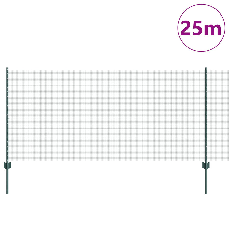 Tuinhekje Set Set Van 2 Groen Verzinkt Staal 25 X 1 M Duurzaam