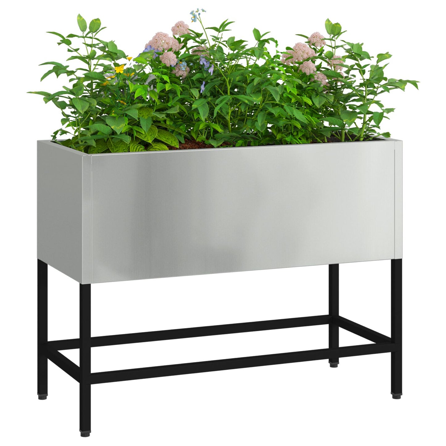 Verhoogde Tuinbak Gegalvaniseerd Staal Verzinkt staal 60 x 26 x 45 cm