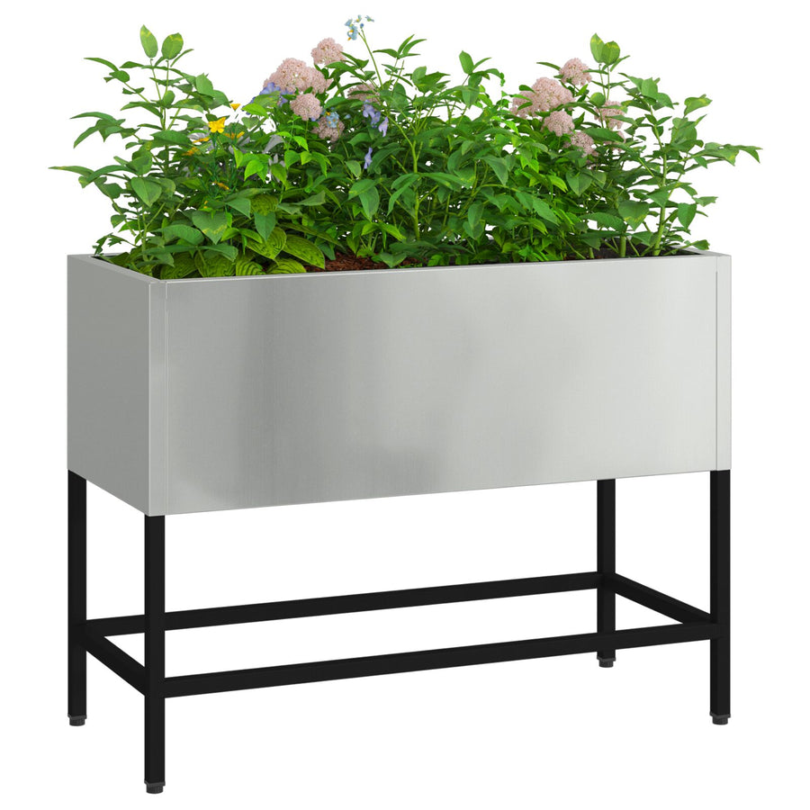 Verhoogde Tuinbak Gegalvaniseerd Staal Verzinkt staal 60 x 26 x 45 cm