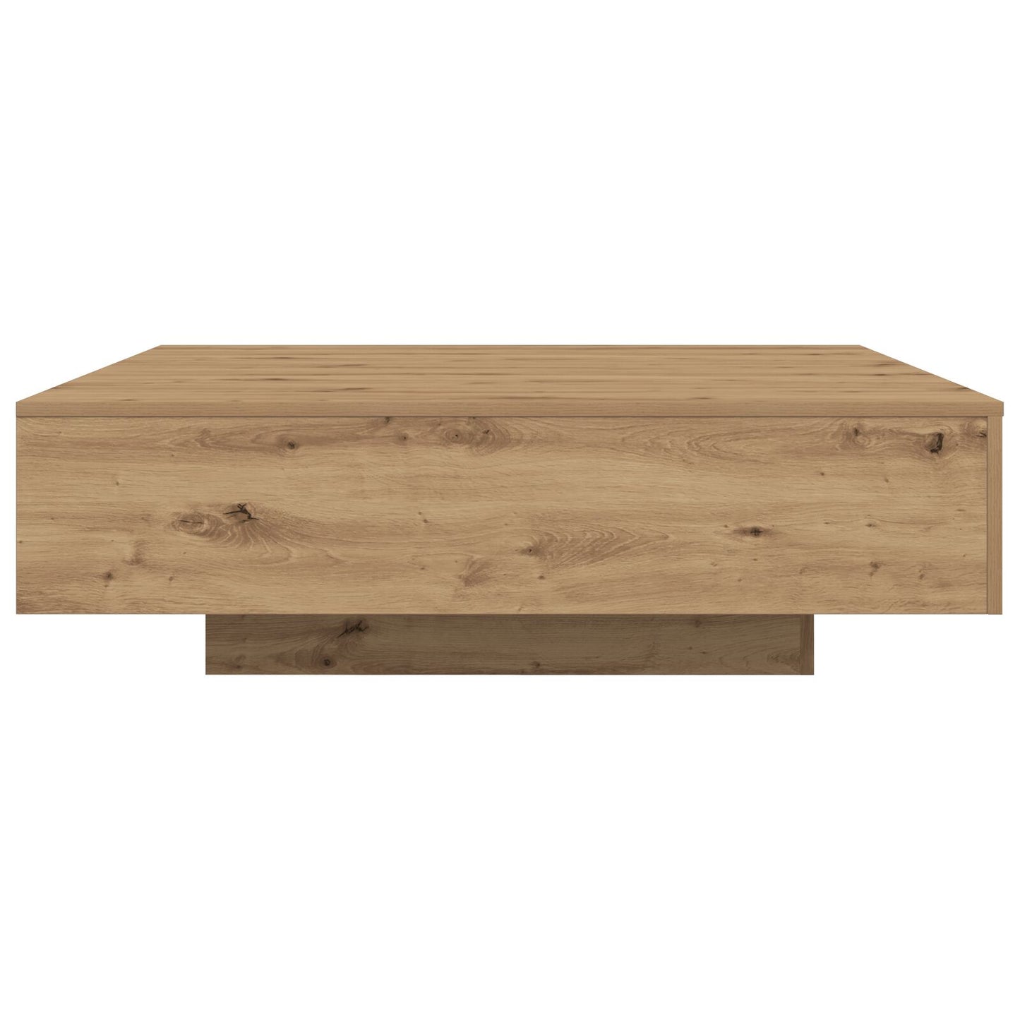 Salontafel Ambachtelijk Eiken Bewerkt Hout 100 X 100 X 31 Cm