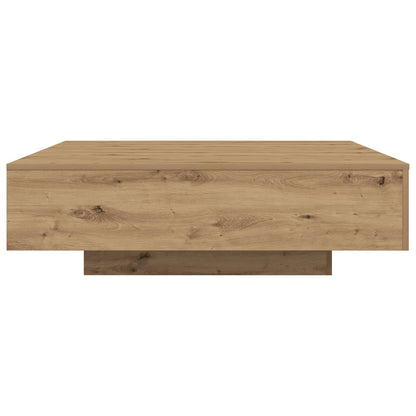 Salontafel Ambachtelijk Eiken Bewerkt Hout 100 X 100 X 31 Cm