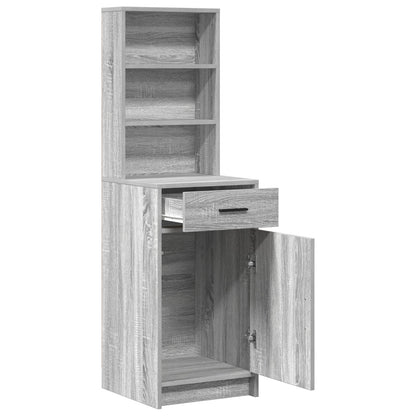 Hoge Kast 40X41X135 Cm Bewerkt Hout Grijze sonoma