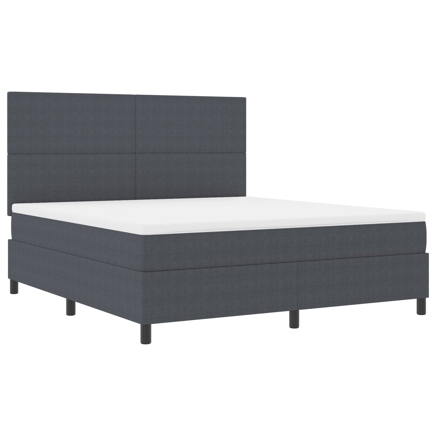 Boxspring Bed Met Matras Donkergrijs