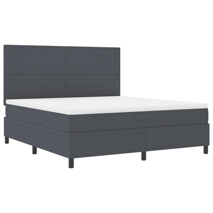 Boxspring Bed Met Matras Donkergrijs
