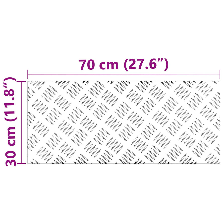 Aluminium Ruitplaten 2 Stuks Antislip 70X30 Cm 70 x 30 x 0.3 cm Rechthoekig