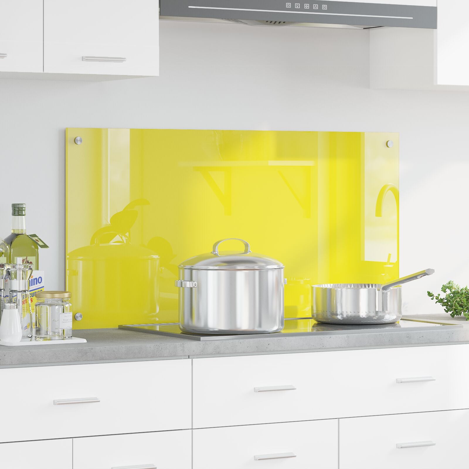Keuken Achterwand 100X50X0,6 Cm Gelaagd Glas Geel 100 x 50 cm