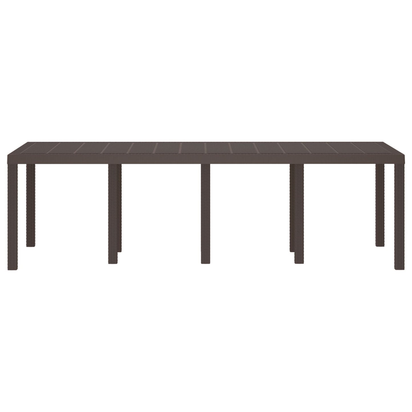 Tuin Tafel 250X100X73 Cm Poly Rattan Bruin 2.5 m