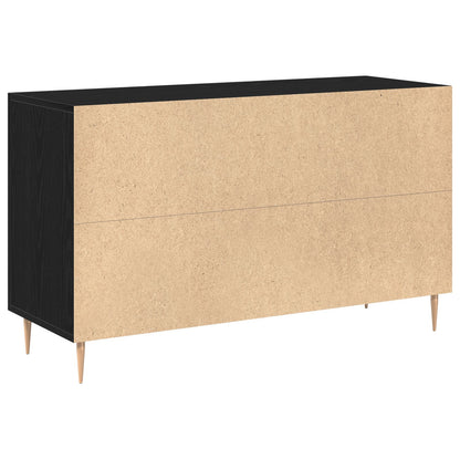Sideboard Zwart Eiken 100X36X60 Cm Engineered Wood