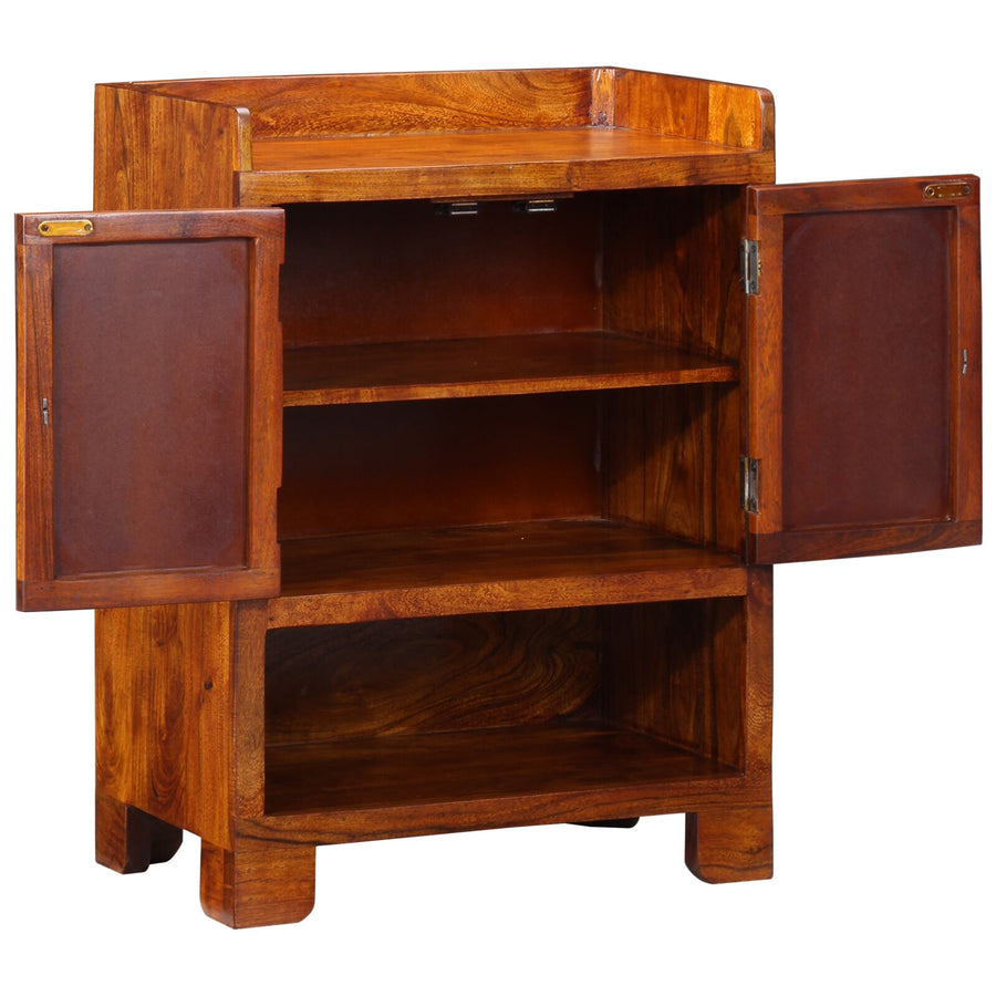 Schoenrekken En Organizers Bruin Met Kleurvolle Patronen Massief Hout