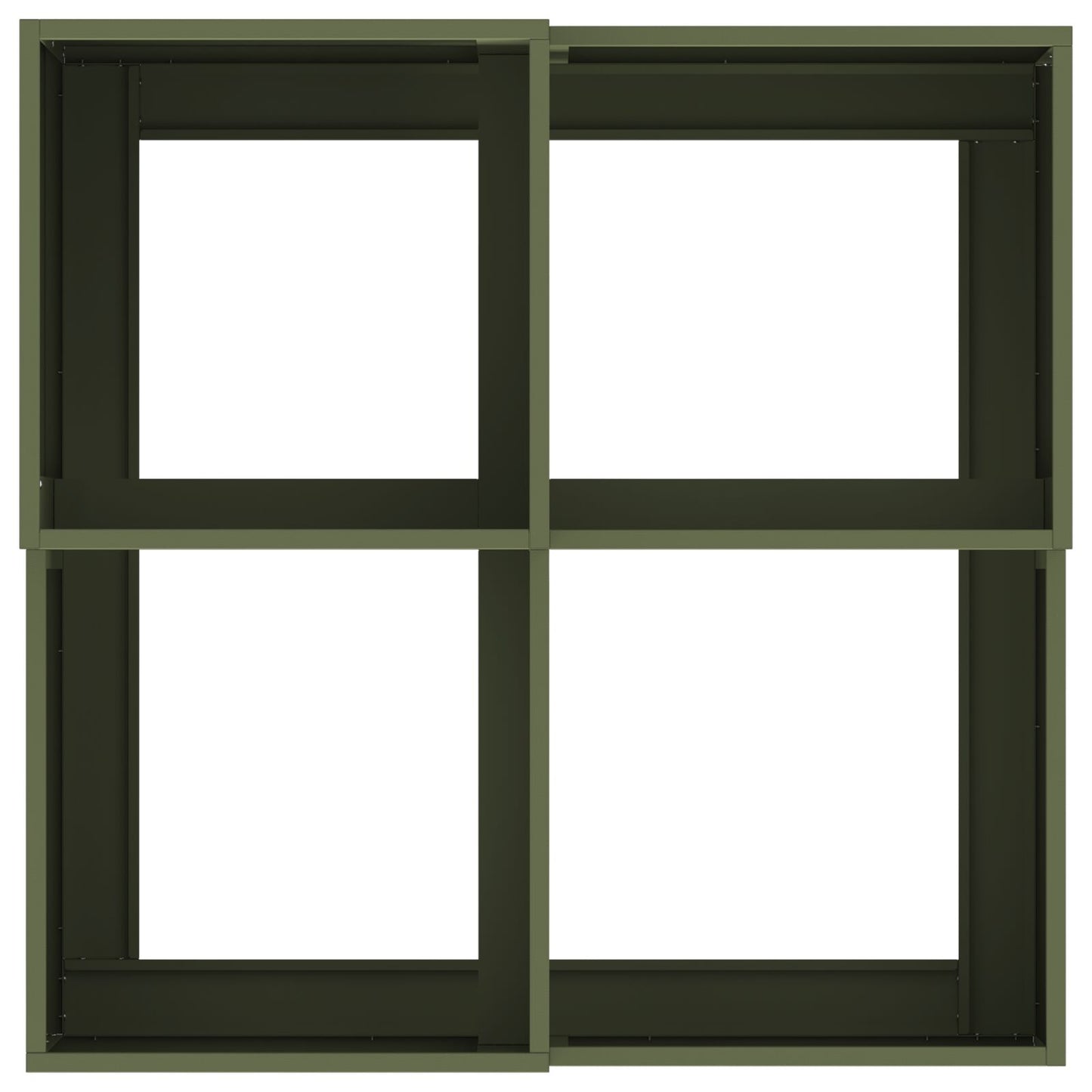 Tuin Planter Staal Olijfgroen 100 x 100 x 48 cm