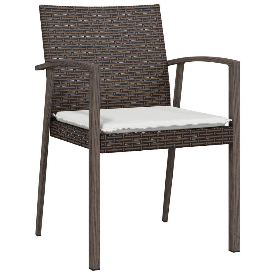 Set Van 2 Bruin Poly Rattan, Staal Duurzaam