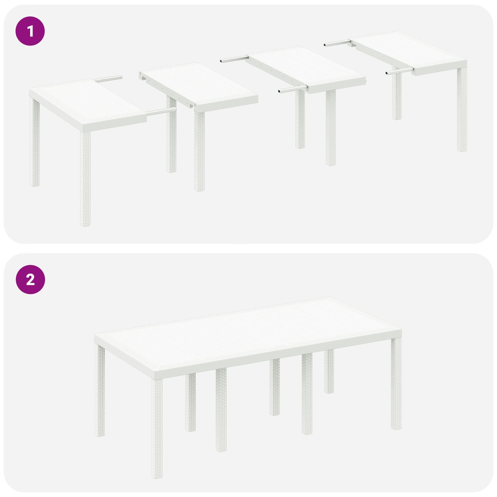 7-Delige Tuin Eetset Met Kussens Wit Poly Rattan