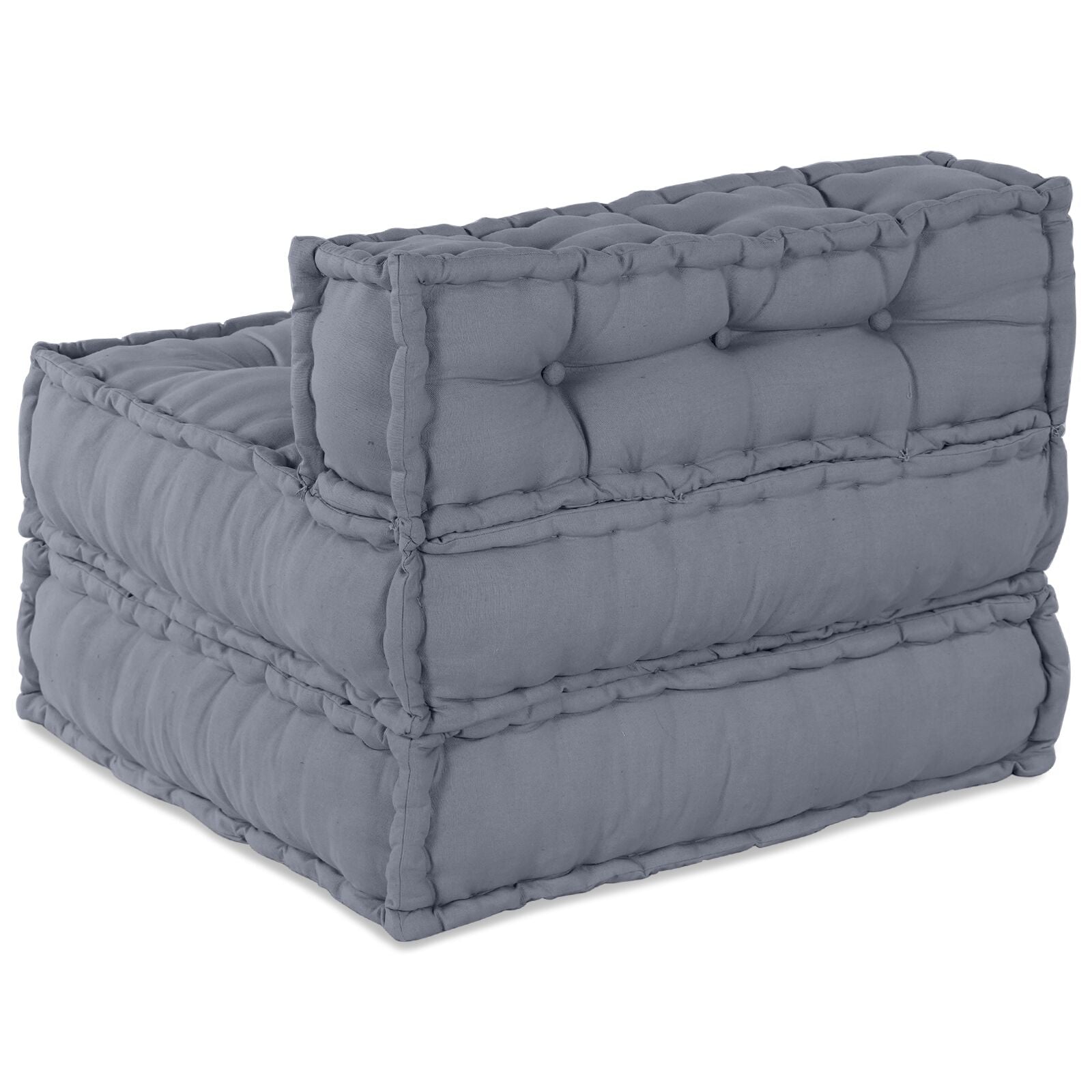 Modular Poef 70X70X54 Stof Grijs 70 x 70 x 54 cm Middelgrote sofa