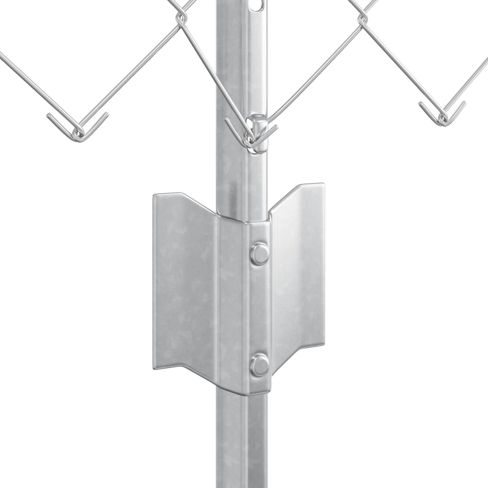 Kettinglinkhek Met 22 U-Palen Zilver 0.4X25 M Staal