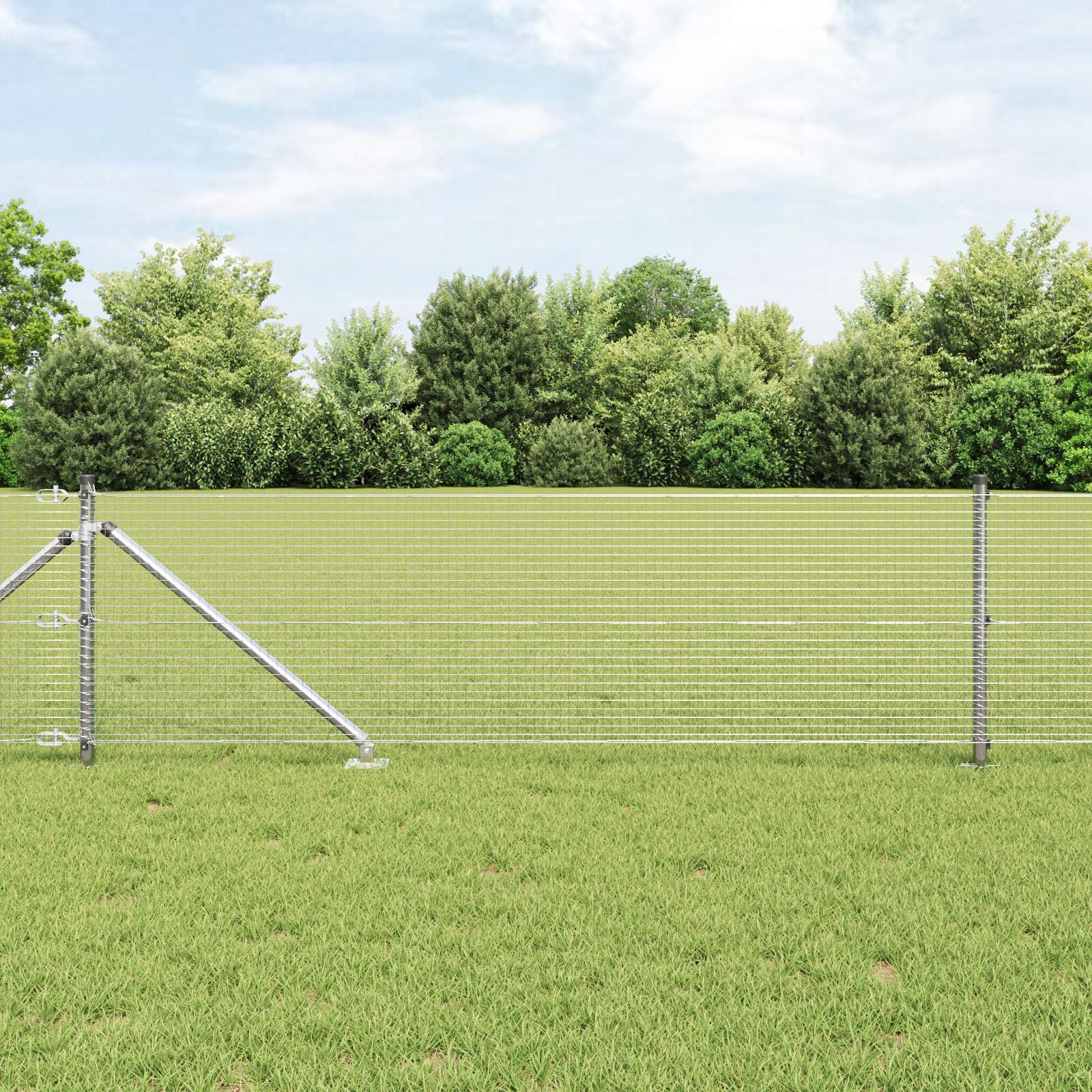 Gelast Draadhek Met 13 Pinpalen 0.5X50 M Gegalvaniseerd Staal Gegalvaniseerd Staal