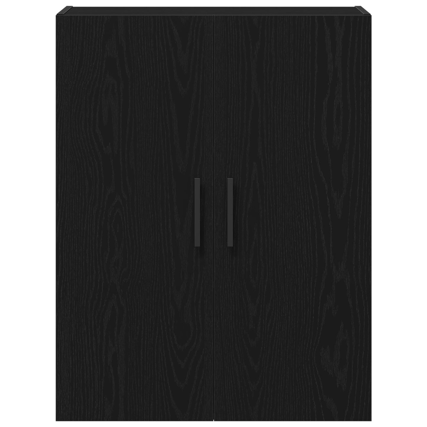 Wandkast Zwart Eiken 69,5X34X90 Cm Gelaagd Hout