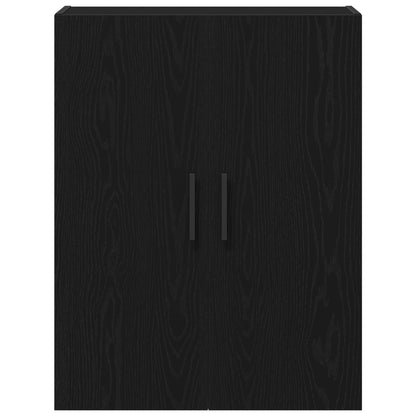Wandkast Zwart Eiken 69,5X34X90 Cm Gelaagd Hout