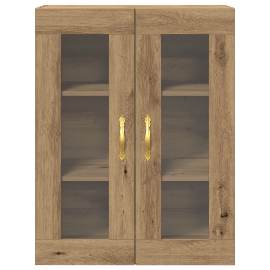 Wandkast Met Glazen Deuren Artisan Eiken 69,5X34X90 Cm