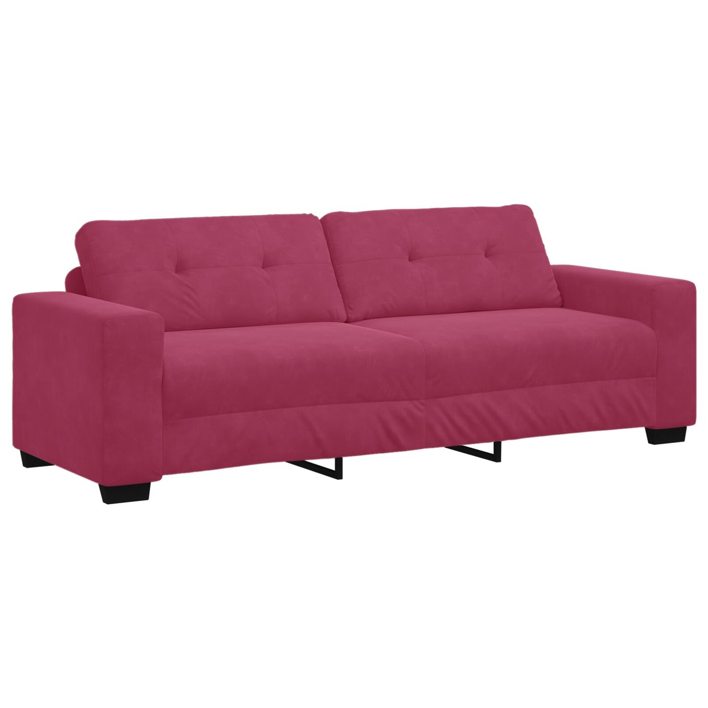 3-Zitsbank Fluweel Fluwelen Wijnrood 180 cm